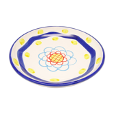 Multicolored deep plate in Italian ceramic