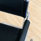 Pair of tubular armchairs in metal and leather Style Marcel Breuer