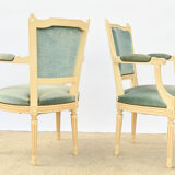 Pair of Louis XVI style armchairs