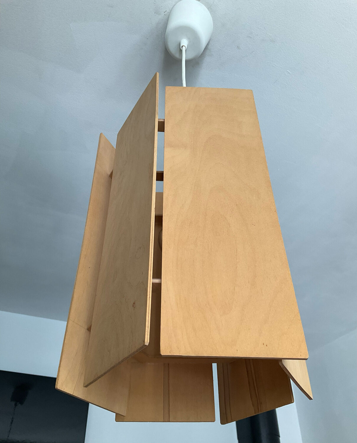 Scandinavian wooden pendant lamp