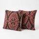 Set of 2 vintage kilim cushion covers 41x41 cm