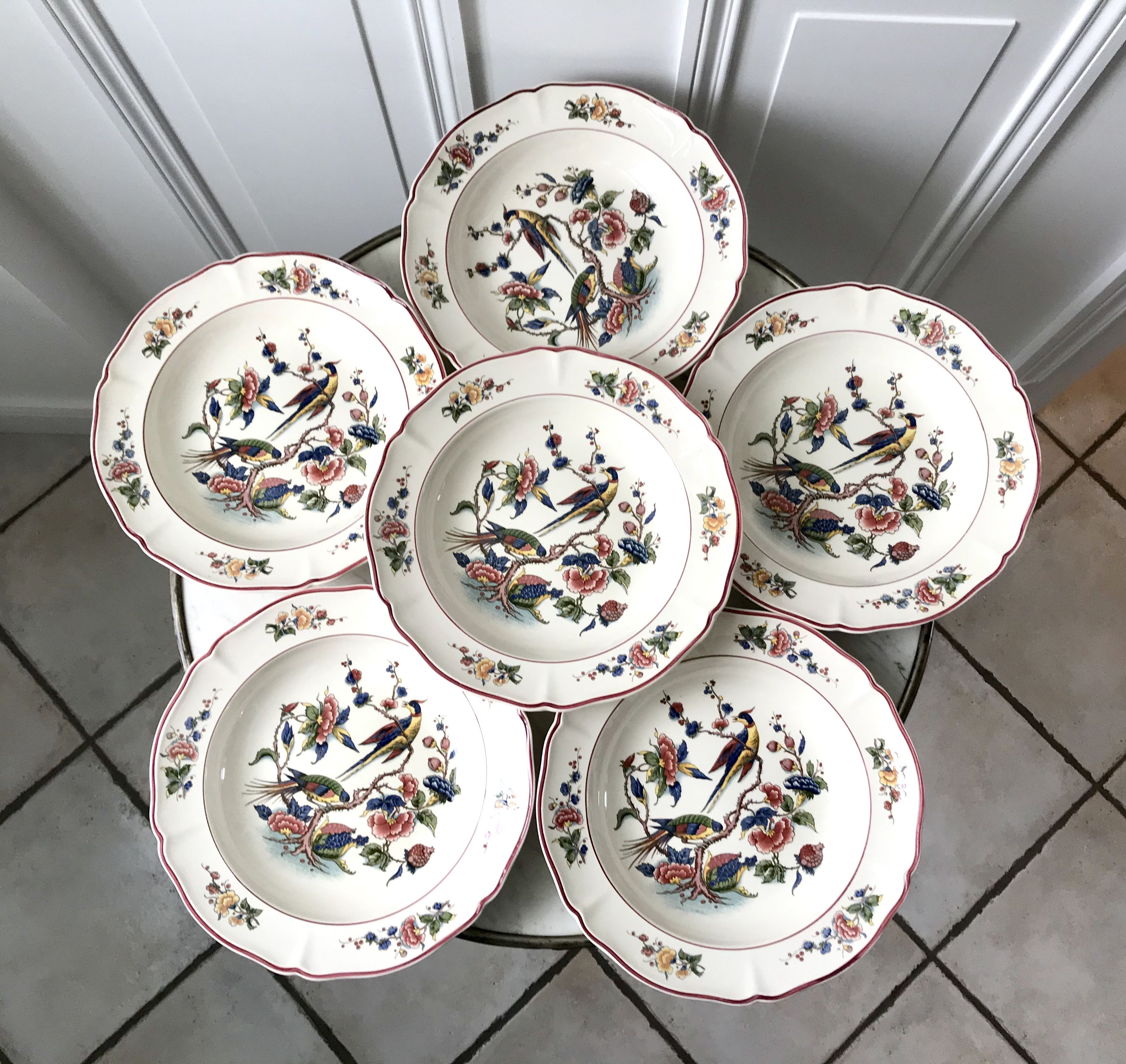 Set of 6 hollow plates Villeroy & Boch model Phoenix years 50-60