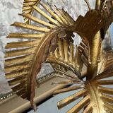 Golden palm floor lamp 70s