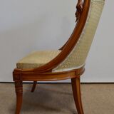 Coiffeuse rognon et sa chauffeuse en merisier – 1950