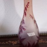 glass paste vase ruby series signed LEGRAS