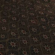 Tapis Kilim Vintage Noir et Brun à Motifs Géométriques, 183x297 Cm