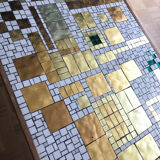 Mid-century rectangular glass mosaic coffee table by Berthold Müller for Oerlinghausen