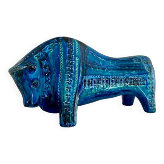 Aldo Londi glazed ceramic bull - 1965.