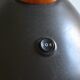 Vintage postmodernist metal and wood table lamp from the 1980s