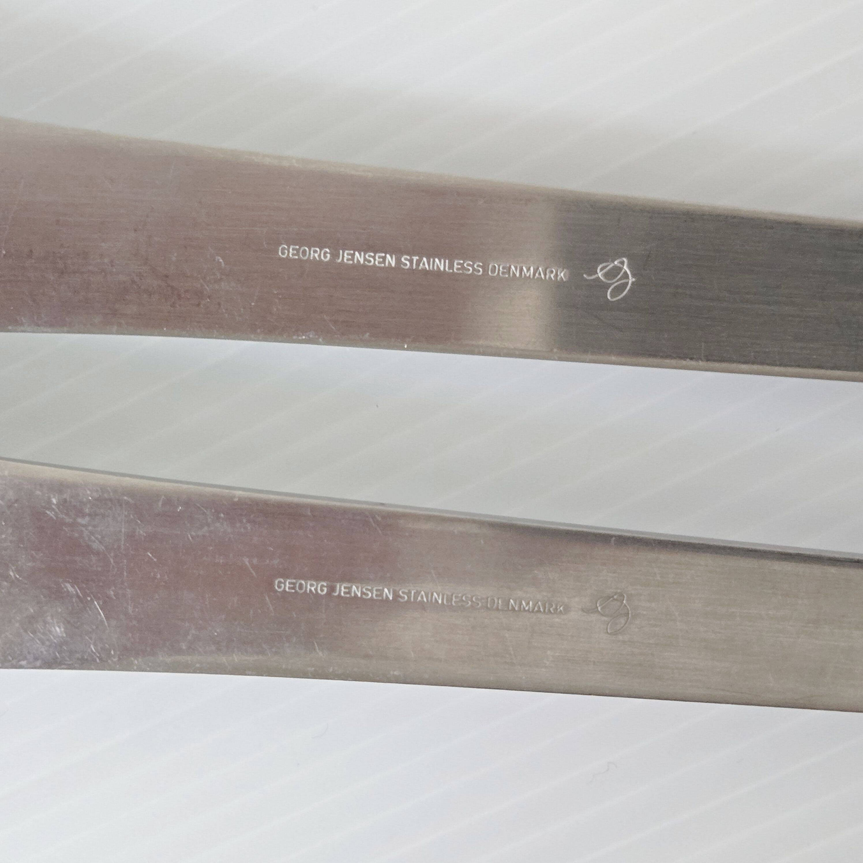 Arne Jacobsen salad servers for Georg Jensen 1970