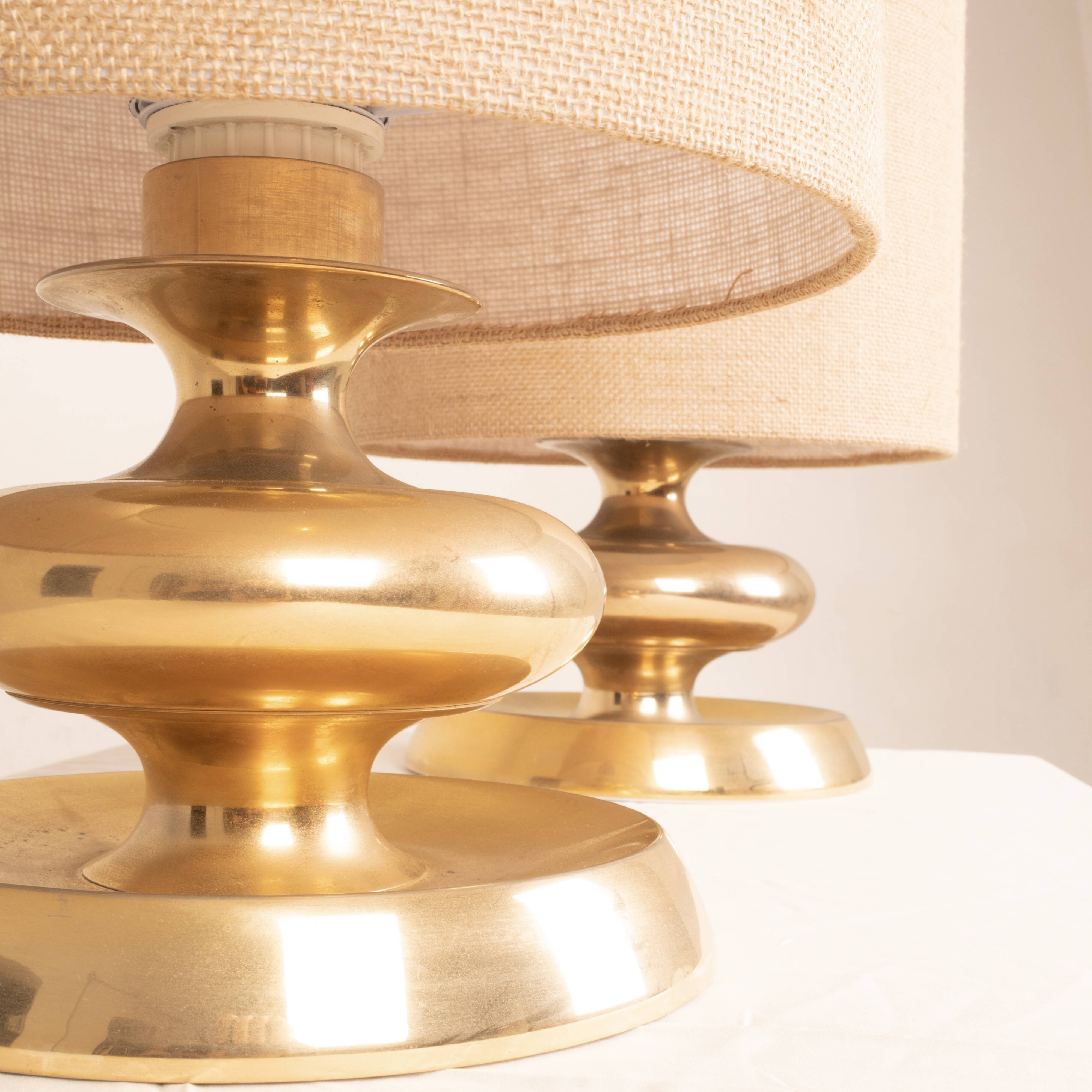Pair of C-363 Lamps 24K Gold Edition by Luci Italia, 1970