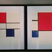 Paire lithographies Piet MONDRIAN  modèles à 250 exemplaires
