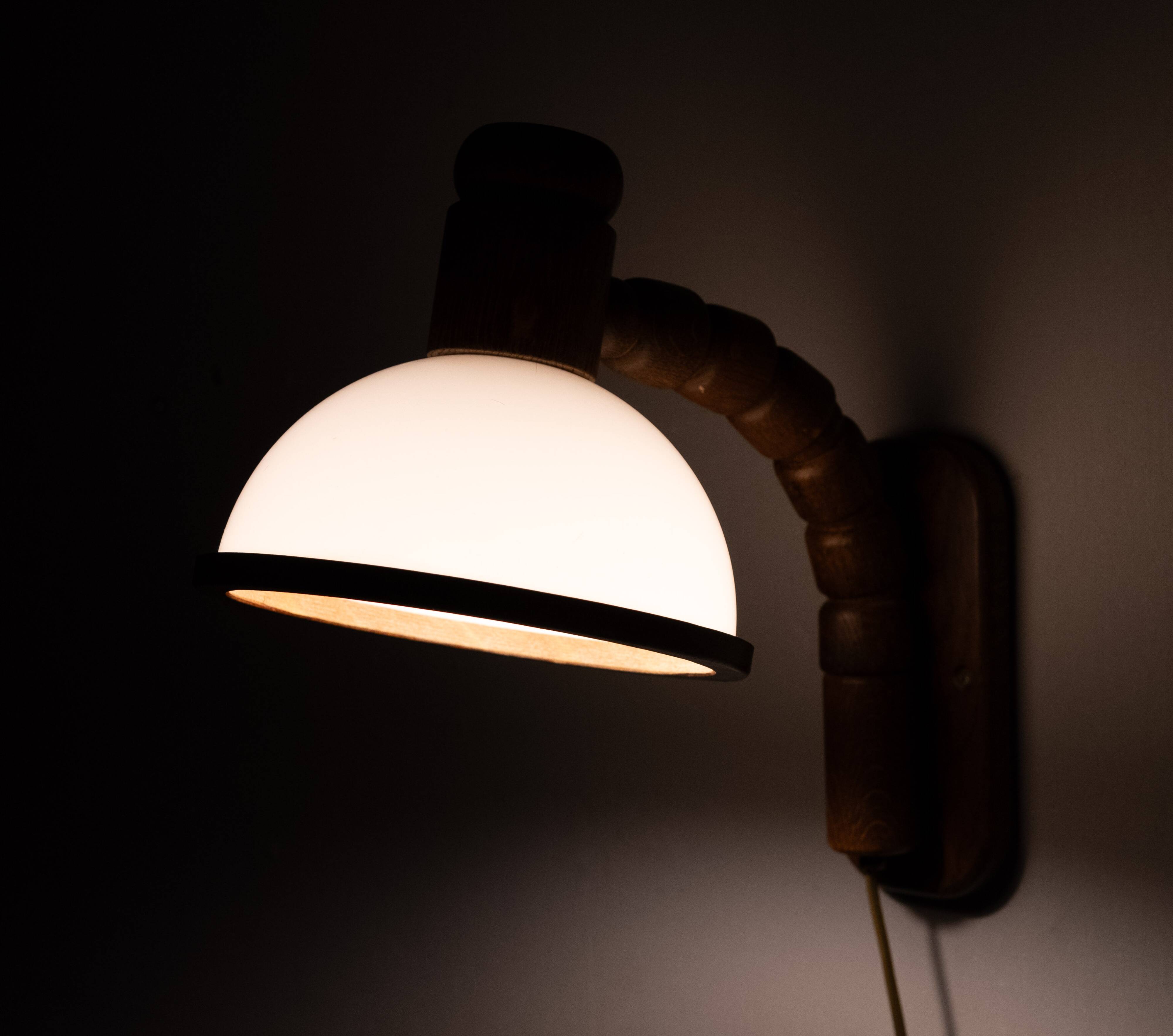 Steinhauer set Oak wood Wall lamps 1970s
