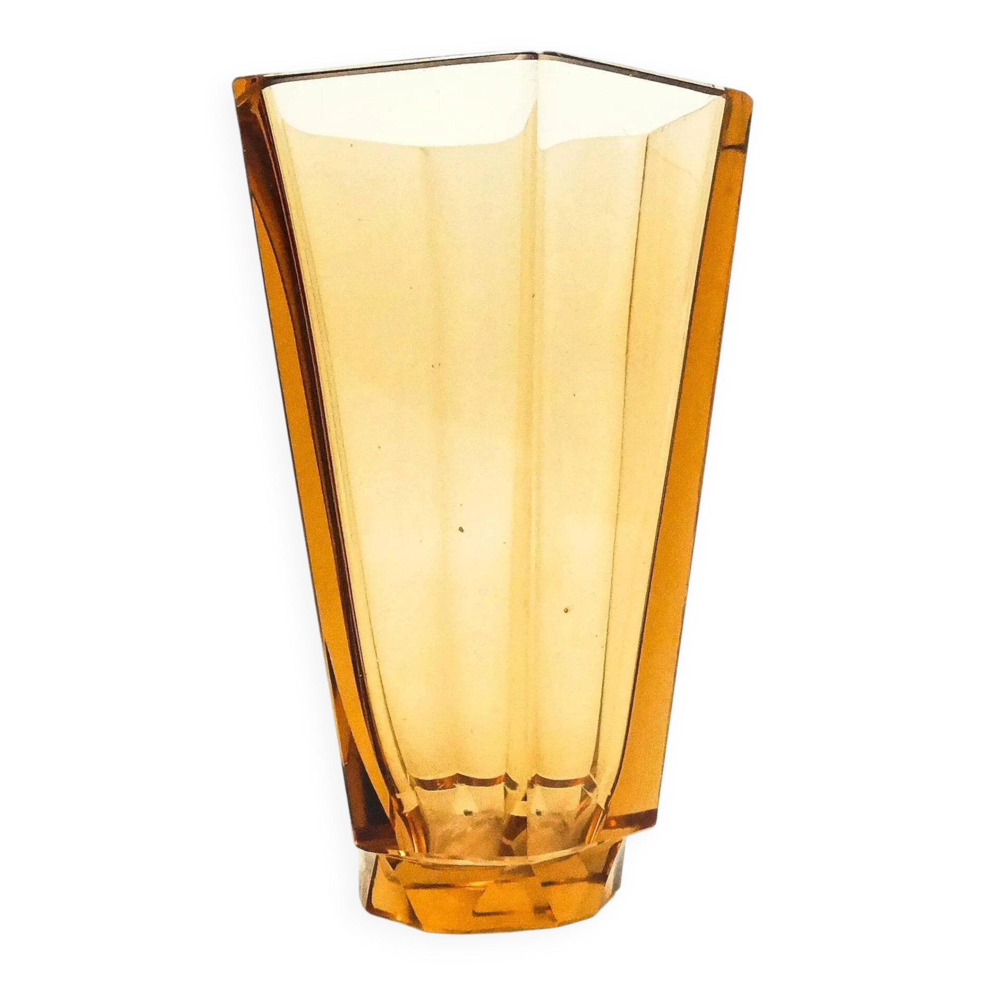 Art Deco vase, crystal, Bohemia, Czechoslovakia, 1930s
