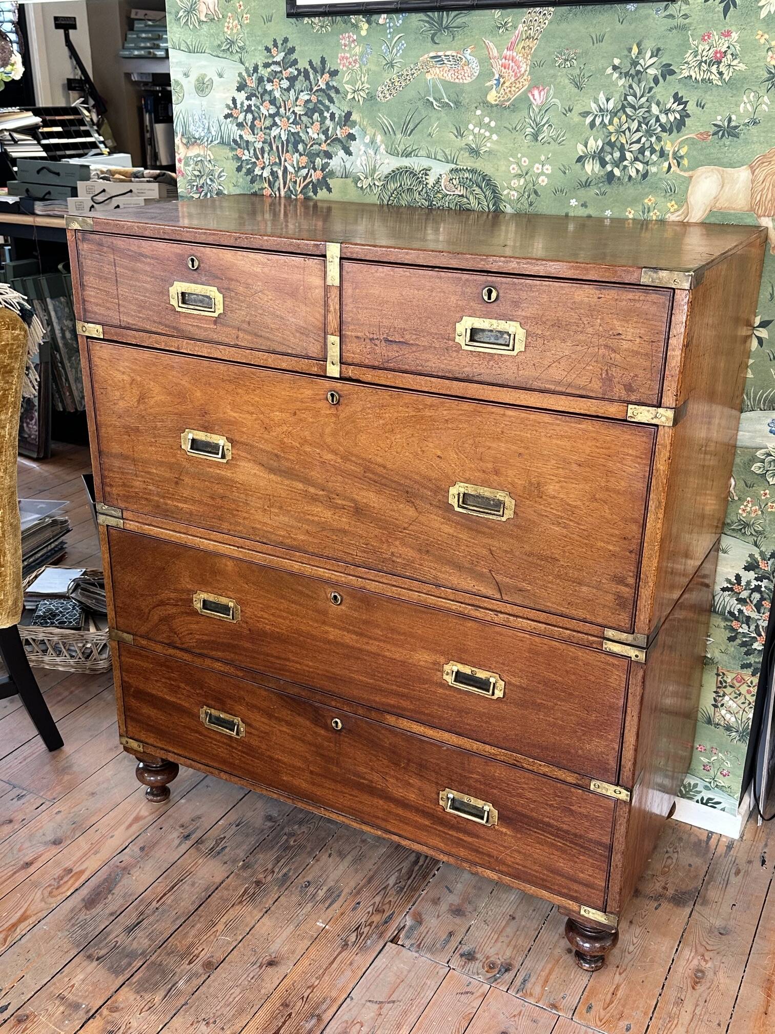 Antique military campaign chest