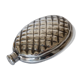 Vintage 1950s silver-plated flask in the shape of a pine cone.