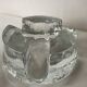 Bougeoir en cristal de verre lourd, chauffe-assiette