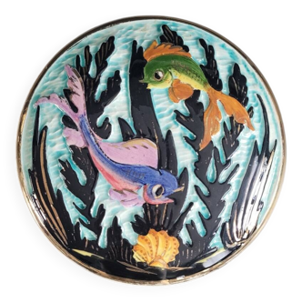 Ceramic candy box with fish motifs