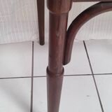 Curved wood bistro table