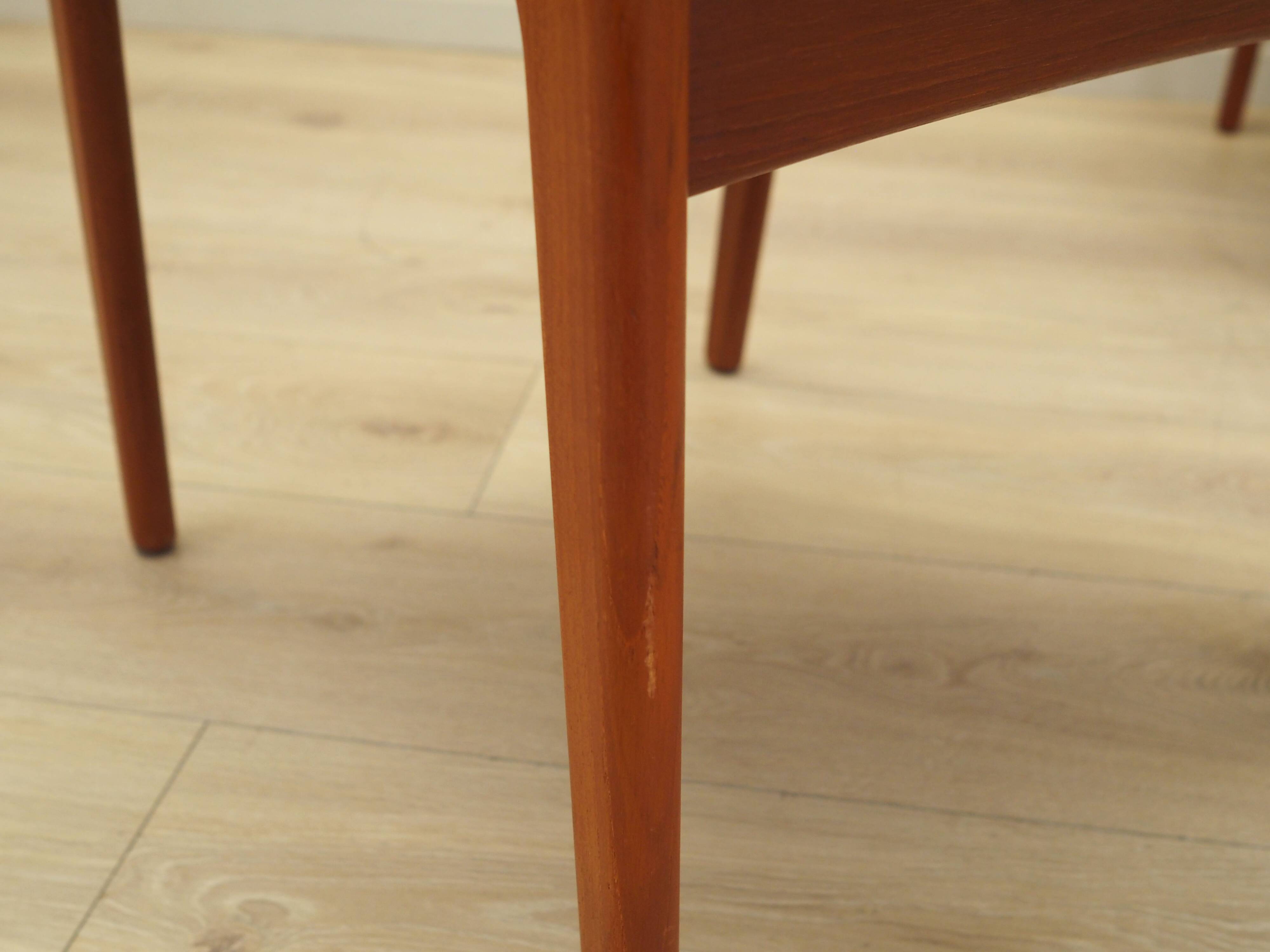 Set of six teak chairs, Danish design, 1960s, manufacture: N. & K. Bundgaar