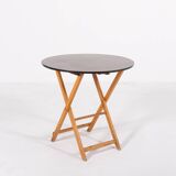 Foldable Italian Modern round table, 1970’s Italy