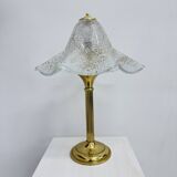 Mid century glass table lamp , 1970s