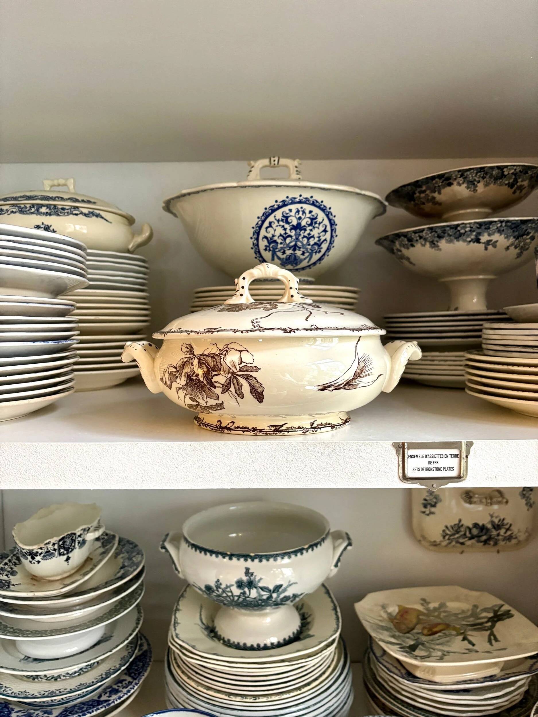 Small brown ironstone tureen by HB & Cie