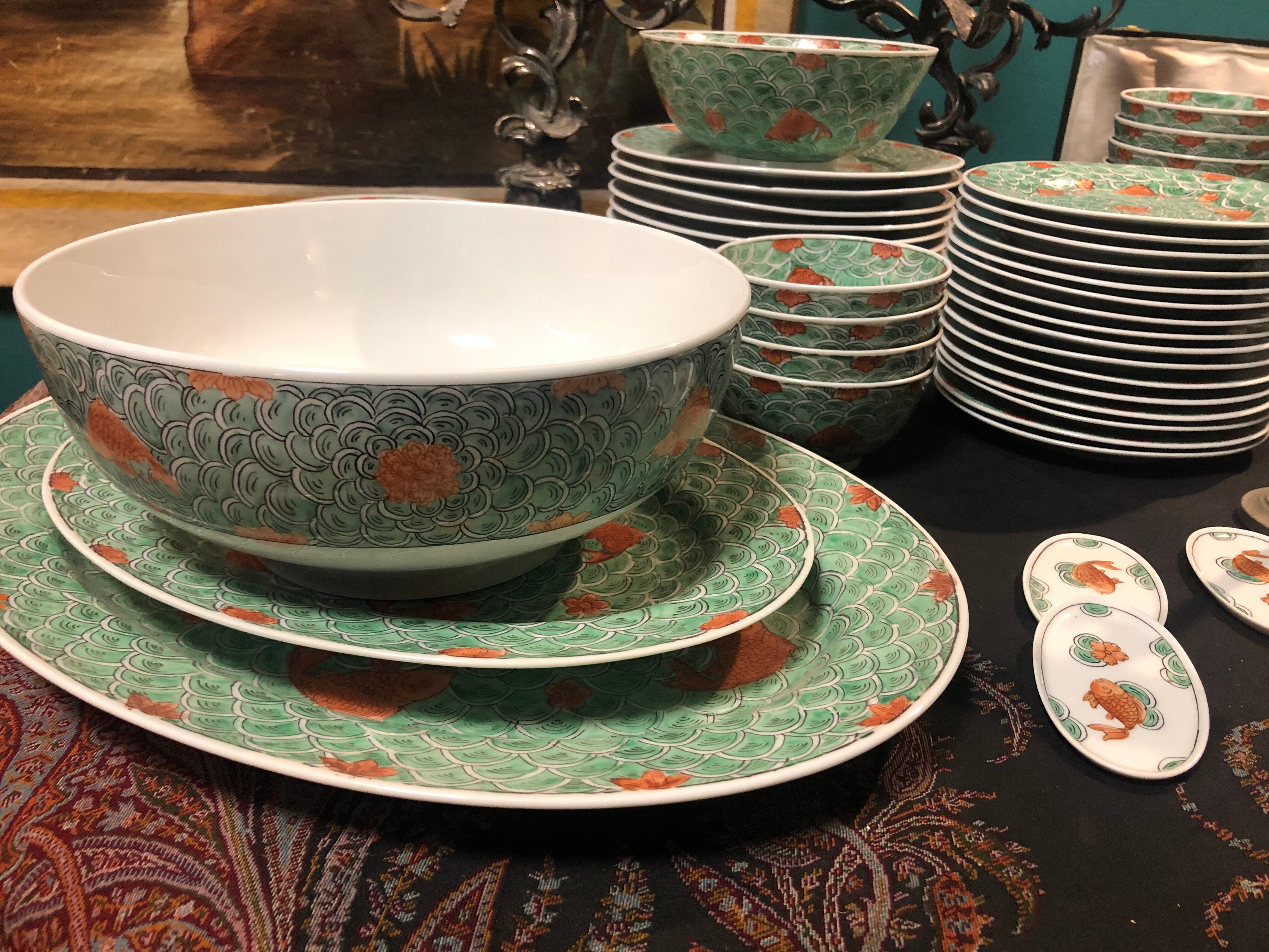 Asian-style porcelain dishes