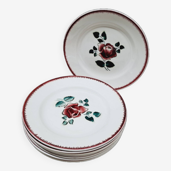 Set 8 assiettes plates Sarreguemines