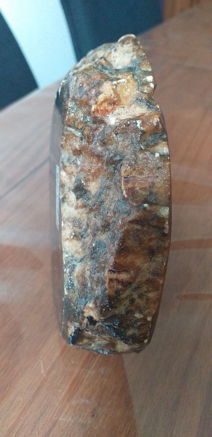 Brown alabaster ashtray