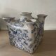 Cracked ceramic tulip vase circa 1980