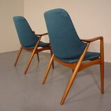 Set of Danish Beech Armchairs, 1960s