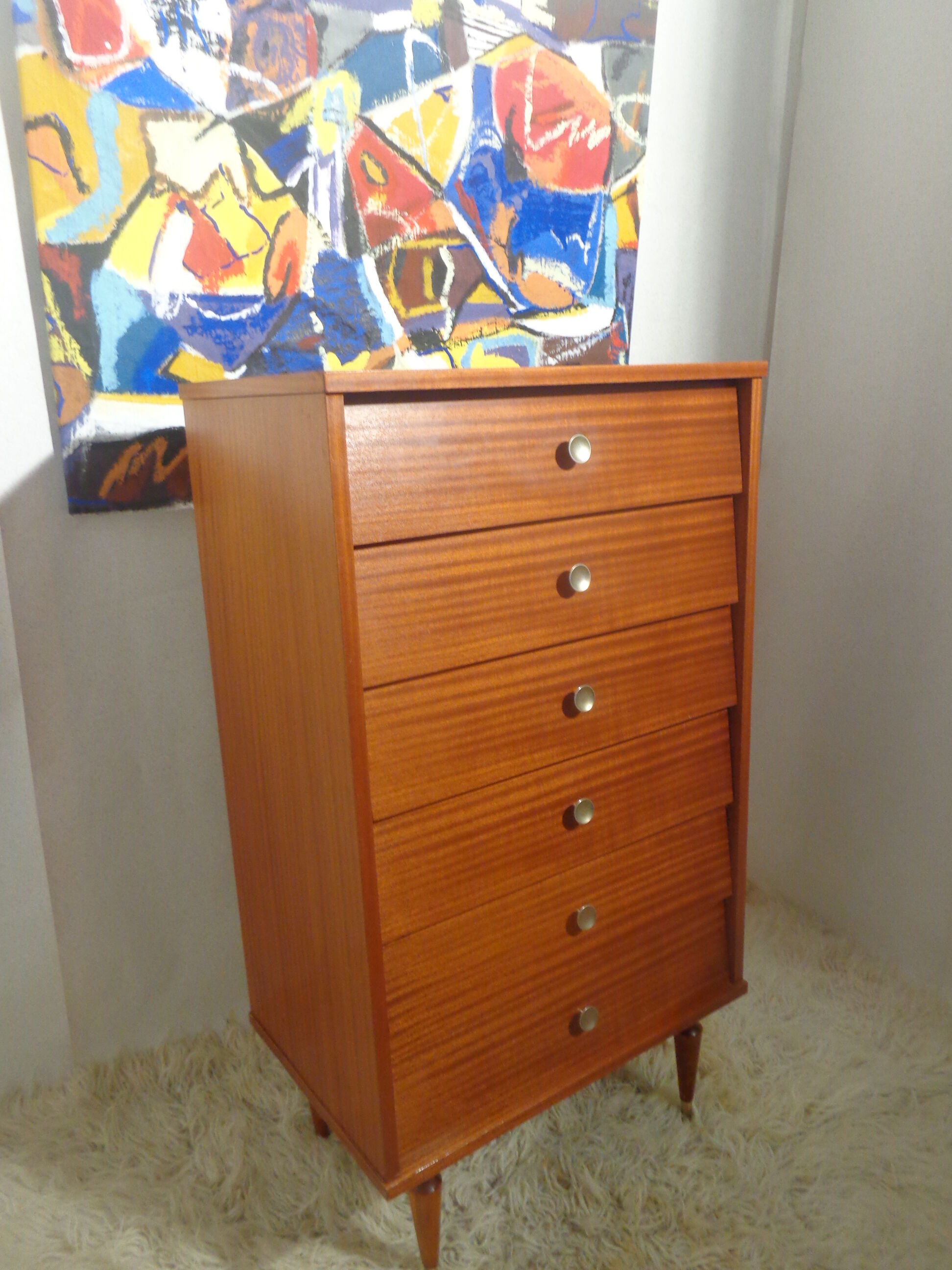 Vintage 1960s chest odf drawers
