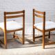 6X Chaise de salle à manger scandinave en chêne massif, années 1960