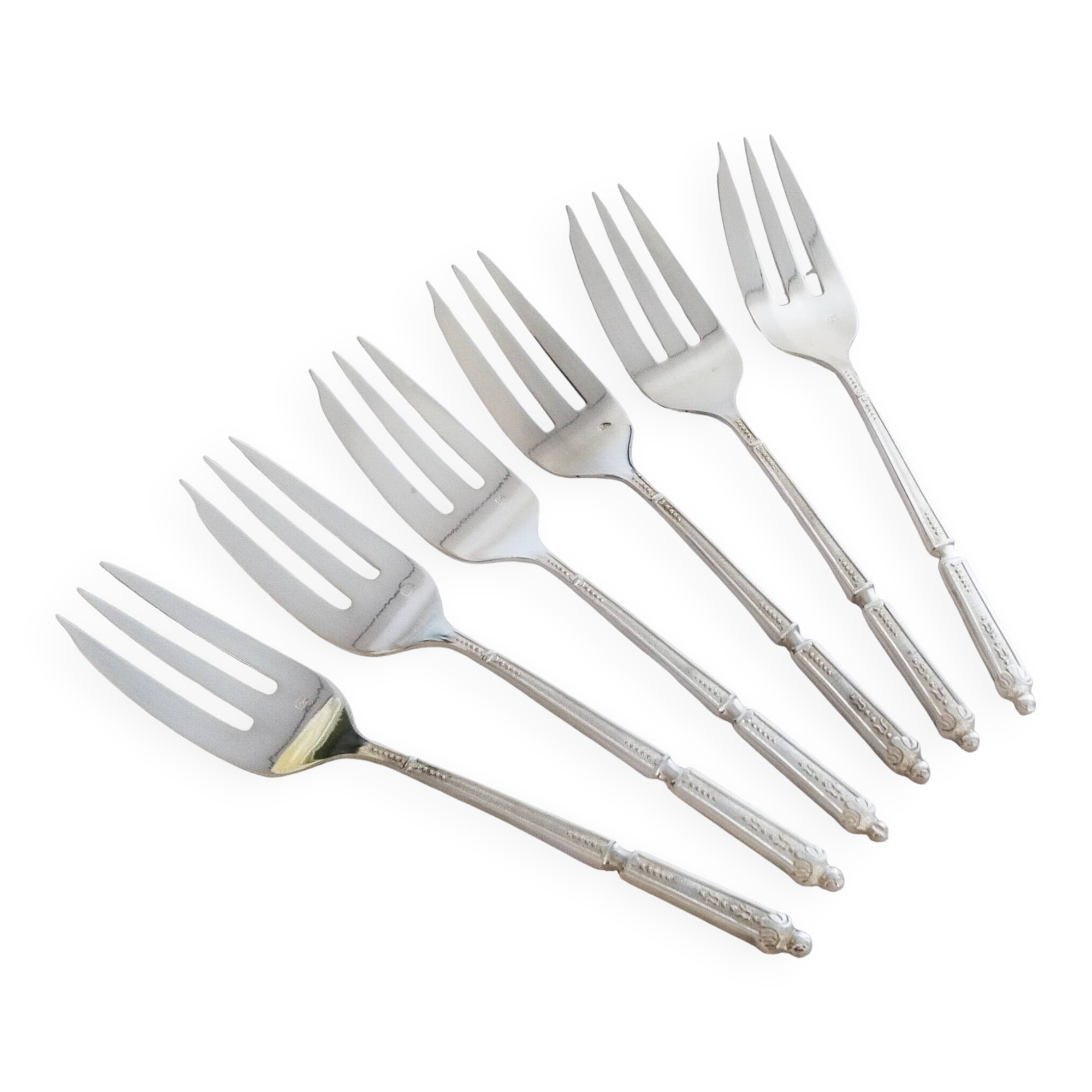 Oyster or dessert forks, silver