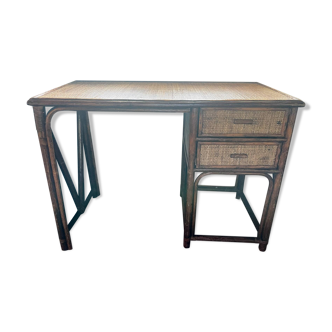 Vintage rattan desk