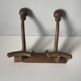 Wooden wall coat rack circa 1900