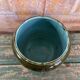 Ceramic planter signed Orchies – France, blue and green enamel