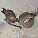 Antique pewter and glass carafe