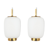 Paire de suspensions vintage P715 Mandalay par Sigvard Bernardotte, Acton Bjorn, Nordisk Solar