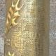 75 shell casing carved - Art of the poilus floral decoration WW1