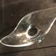 Crystal cup Daum free form signed empty fruit cup pocket