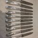 10 silver plated table knives goldsmith SFAM artdeco 25.1cm
