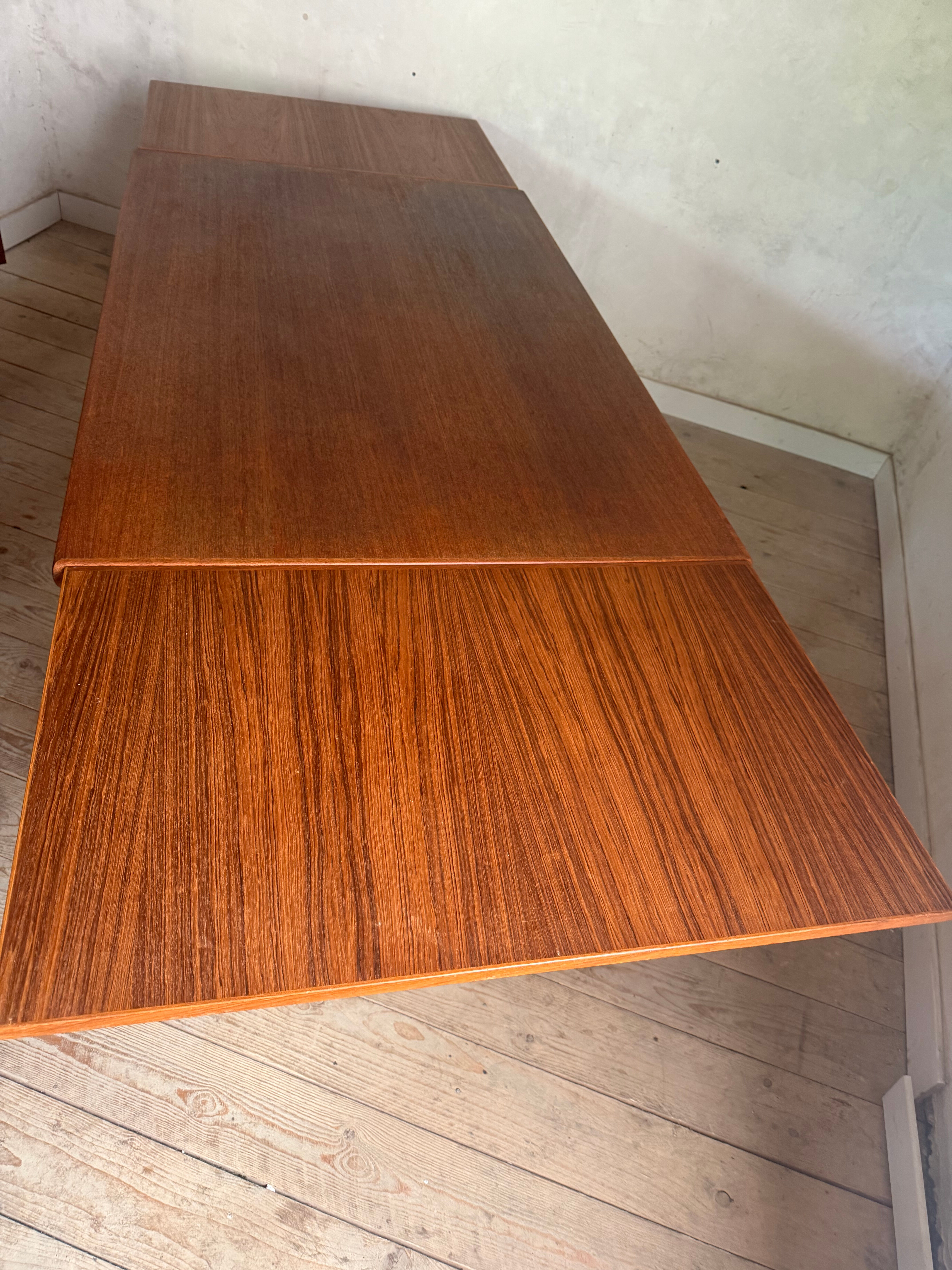 Table rectangulaire scandinave vintage en teck
