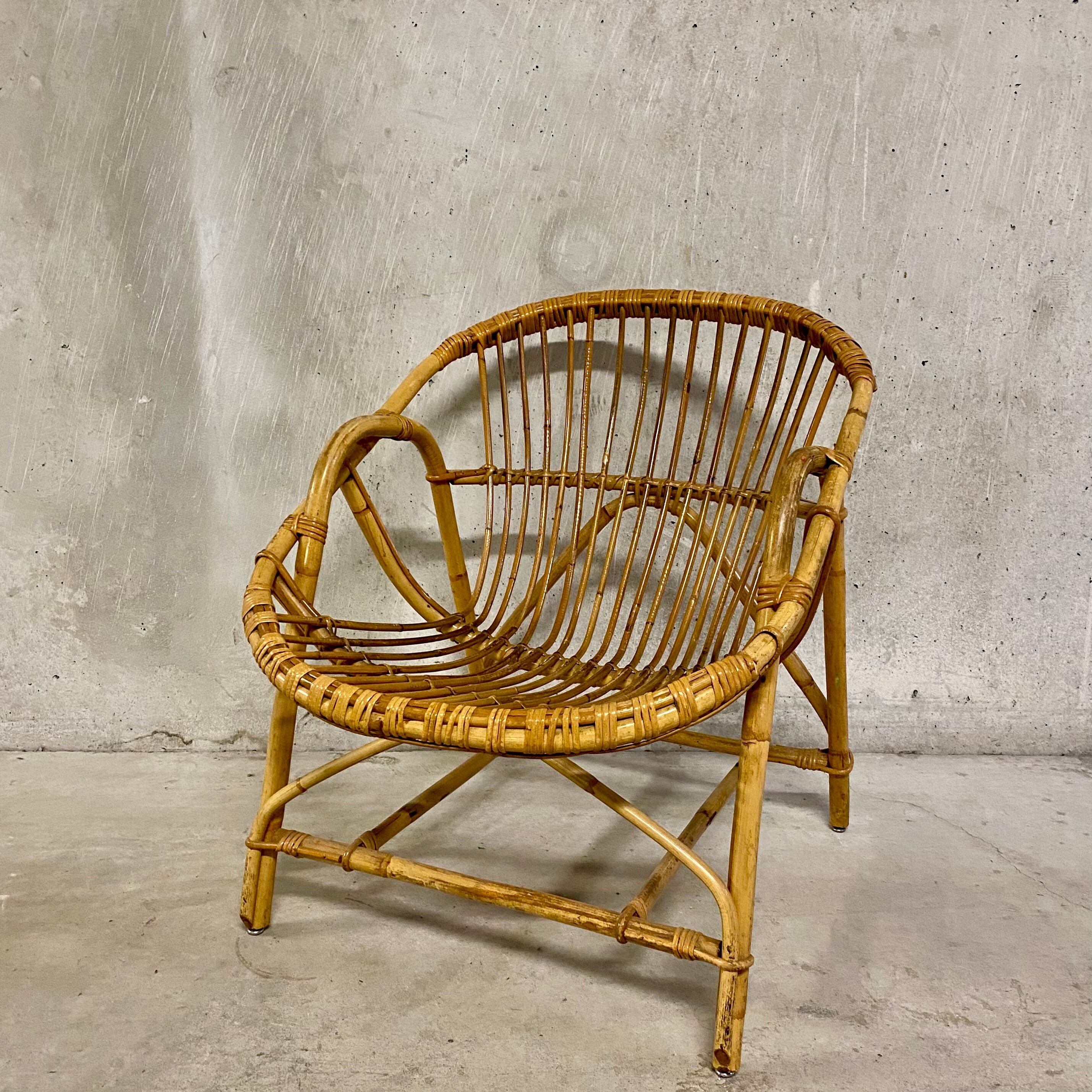 Rattan armchair
