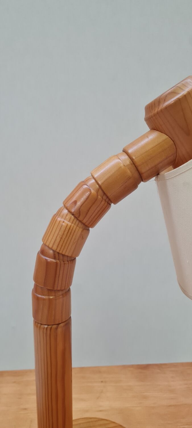 Scandinavian articulated pine lamp