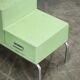 Bauhaus Czech Green Vanity Table with Mirror and Chrome Frame, 1930s