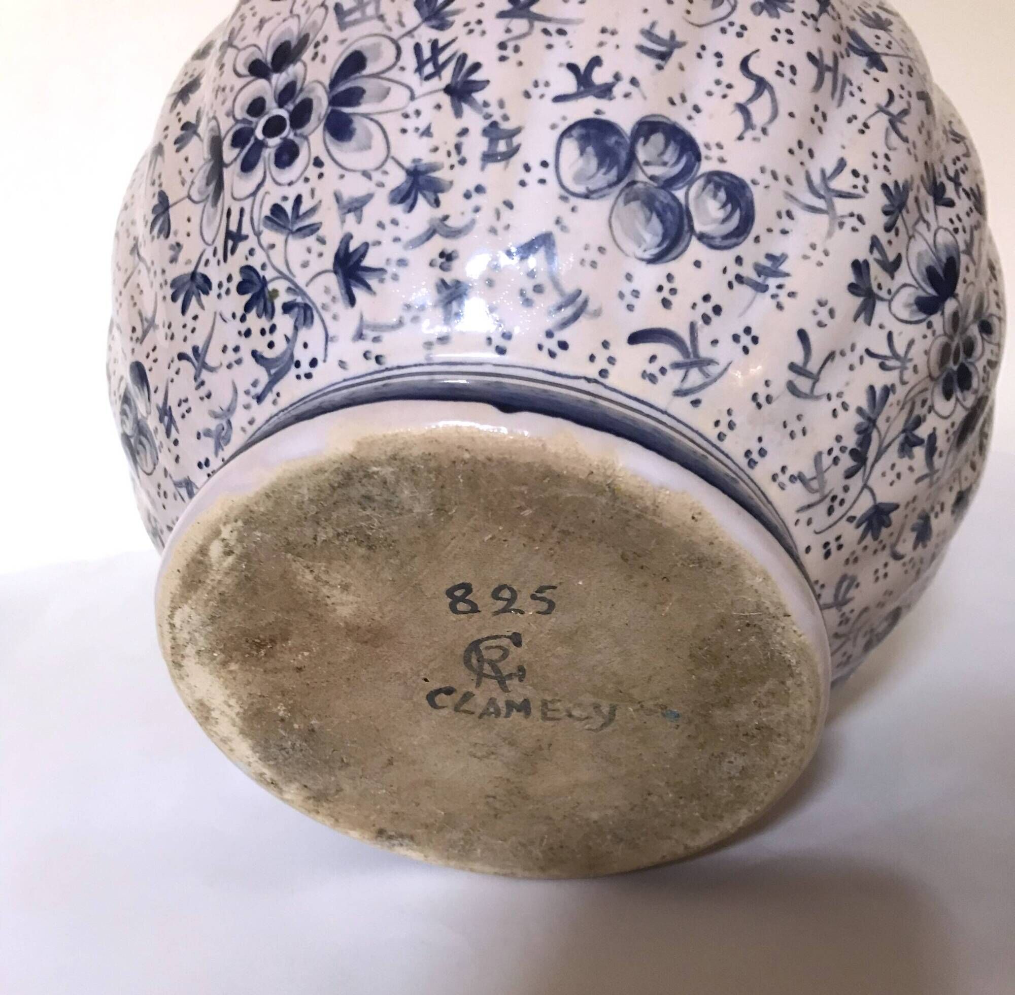 Clamecy vase. rare iznik model. antique ceramic. 19th century. make an offer.
