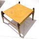 Paire d'Ottomans, Palissandre et cuir, par Liceu Das Artes e Oficios, Bresil 1960