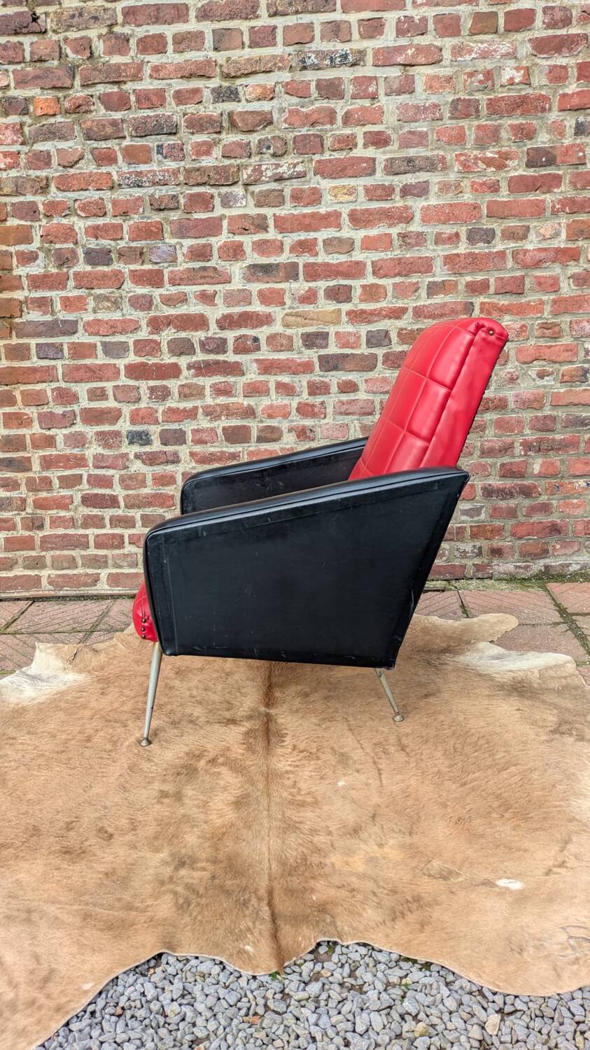 Pair of Armchairs in Faux Leather